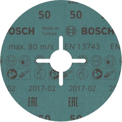 Bosch Professional 2608621611 Disco Abrasivo in fibra R780 Best for Metal and Inox, Metallo e Acciaio Inox, Ø 125 mm, Grana 50, Accessorio per Smerigliatrici Angolari (1/4)