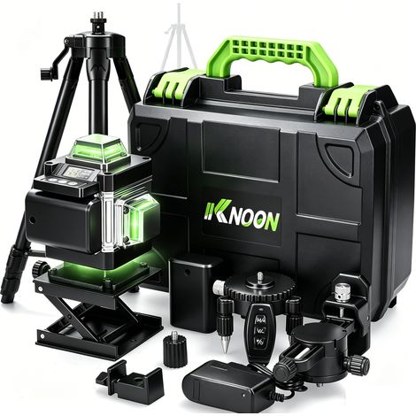KKmoon Niveau Laser 16 Lignes Autonivelant Avec Trépied 1.2m, Batterie Lithium Rechargeable Étanche, Livraison Rapide France (1/5)