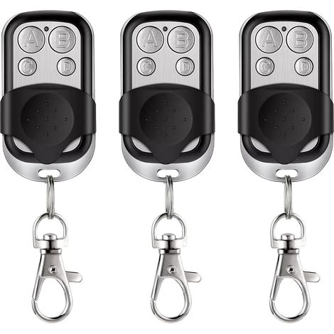 Télécommande de porte de garage, 3 cloneurs de télécommande universels 433 MHz, ouvre-porte de garage, télécommande 433 MHz, compatible avec les interrupteurs, les portes de garage et les voitures (1/5)