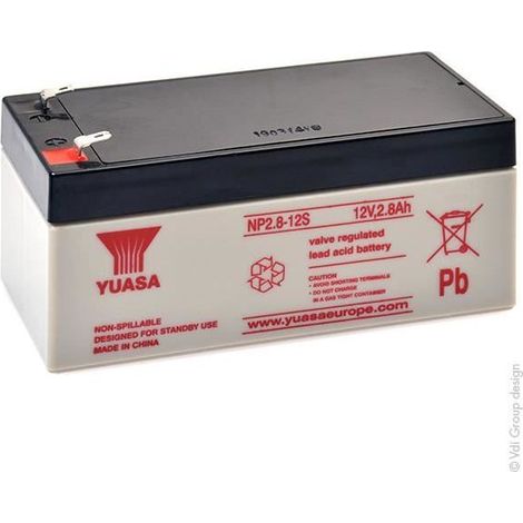 Yuasa - Batterie plomb AGM NP2.8-12 12V 2.8Ah Y...