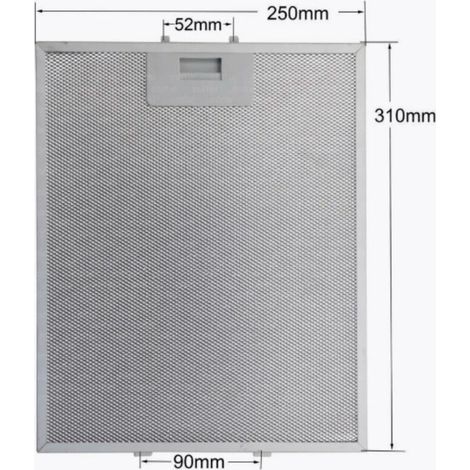 Compatible avec le filtre de hotte aspirante Whirlpool/Ikea/Jenn Air W10169961A, 310x250mm, kit de remplacement pour hotte aspirante de cuisine.