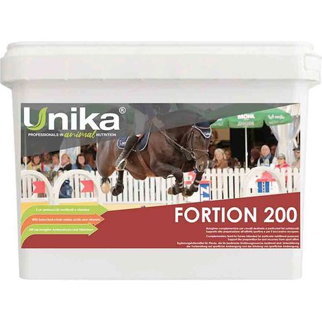 Fortion 200 créatine monohydratée, acides aminés ramifiés, canitine et vitamines pour agoniste de cheval 30 enveloppes x 220g chacune.