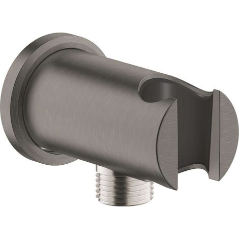 Grohe Rainshower - Codo de pared con soporte, grafito duro cepillado 26658AL0