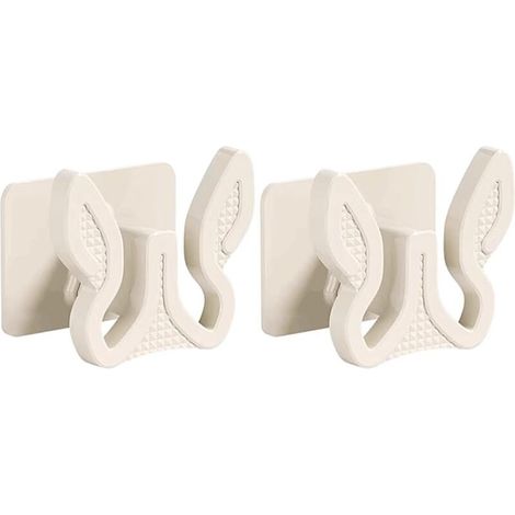 2 pièces Étagère à chaussures murale en plastique, polyvalente et portable, idéale pour la salle de bain ou le salon,Beige (1/5)
