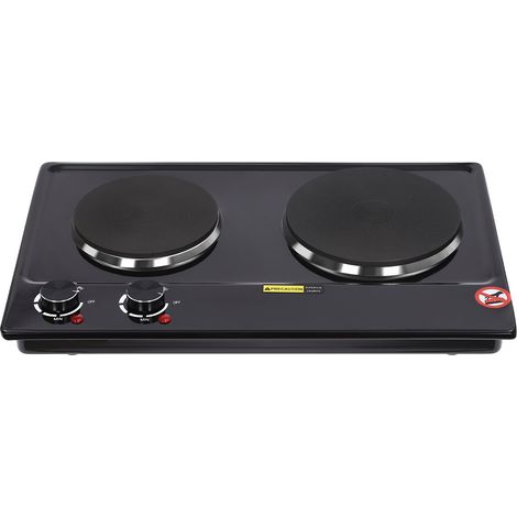 Senderpick – Plaque de cuisson électrique double feu 2500W – Thermostat réglable – Pour camping, kitchenette, logement étudiant – Chauffage infrarouge rapide (1/5)