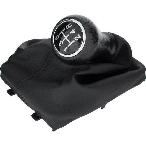 Peugeot 206 1998 - Pomello del cambio nero a 5 marce + cuffie nere con cornice (1/5)