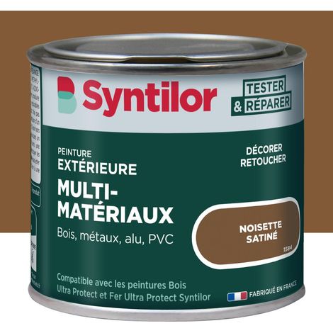 Vernice per esterni per legno, alluminio e PVC. SYNTILOR finitura satinata nocciola, 125 ml SYNTILOR (1/5)