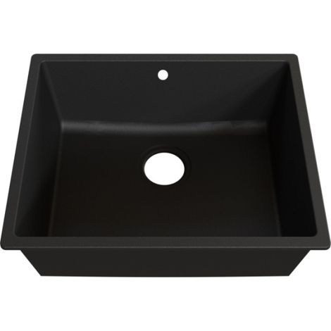 Cuve RESIROC - évier 1 bac sans égouttoir - 54 x 44 cm - Noire (1/3)