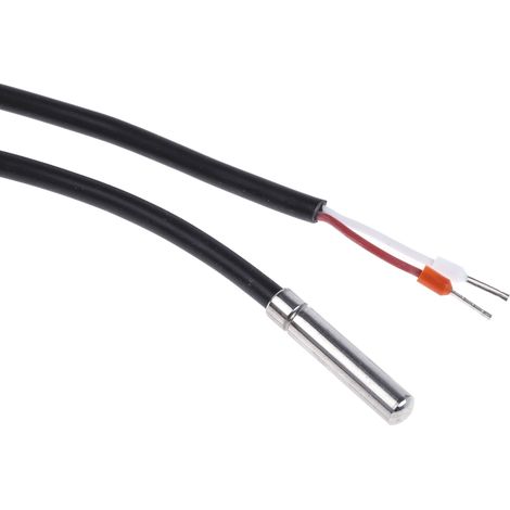 Rs Pro – Sonde de température NTC à air – Température max +150 °C – Longueur 40mm – Câble 1.5m – Précision ±0,5 °C (1/3)