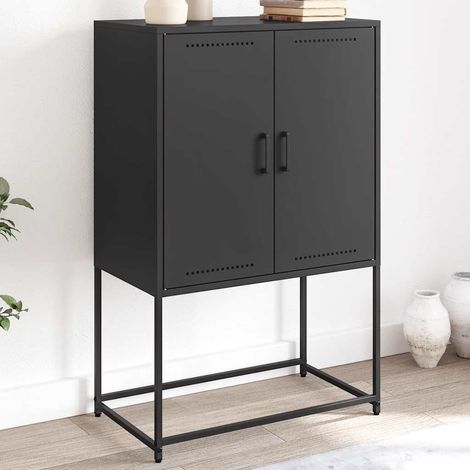 Highboard Schwarz 68,5x38,5x107 cm Stahl (1/5)