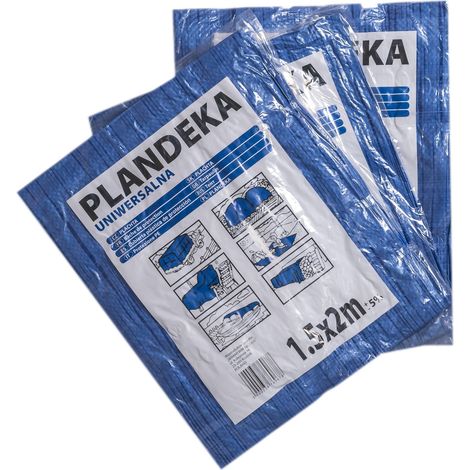 Lona universal ligera de 55 g/m2 azul 3x3 azul (1/4)
