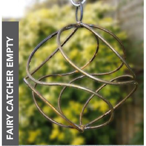 Fairy Catcher Empty Silver - Hanging Ornament - Solid Steel - L27.9 x W27.9 x H27 cm - Black