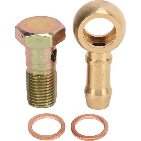 M12 x 1,5 mm Hohlschrauben-Montagesatz mit 2 Unterlegscheiben, Hohlschrauben-Bremsanschlussadapter aus Aluminiumlegierung für Pkw (1/5)