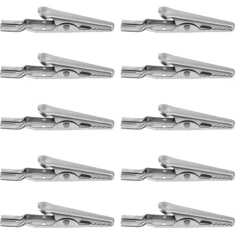 Pince ressort 10 pièces 2,00" inox, pour électricité et test (1/5)