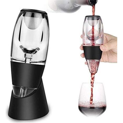 Aerateur vin, Magic Decanter Decanteur à Vin Aérateur de Vin Carafe Vin avec Vin Filtre, Boîte de Cadeau (1/5)