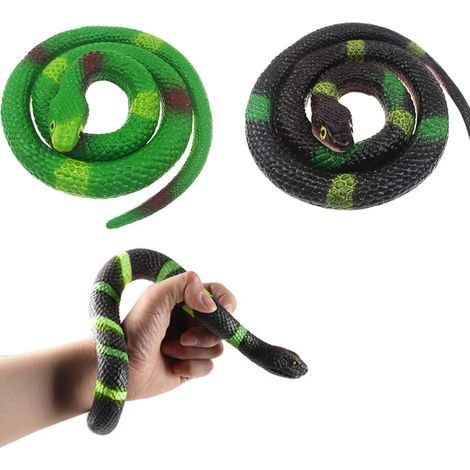 realistische Gummischlangen, künstliche Schlange, 75 cm lange, realistische Regenwald-Gummischlange, Gartenaccessoires, Scherzartikel (1/5)