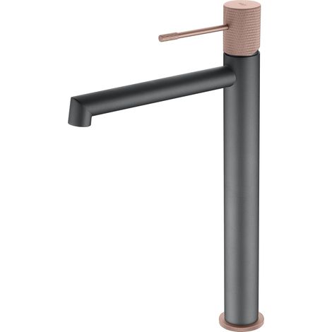 Grifo de lavabo alto Line gris mate champagne [ IMEX® ] (1/3)