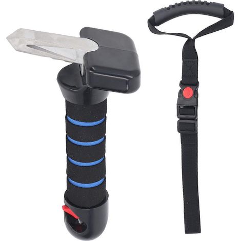 Poignée de porte de voiture 3 en 1 avec coupe-ceinture et brise-vitre, capacité de charge élevée, prise antidérapante (1/4)