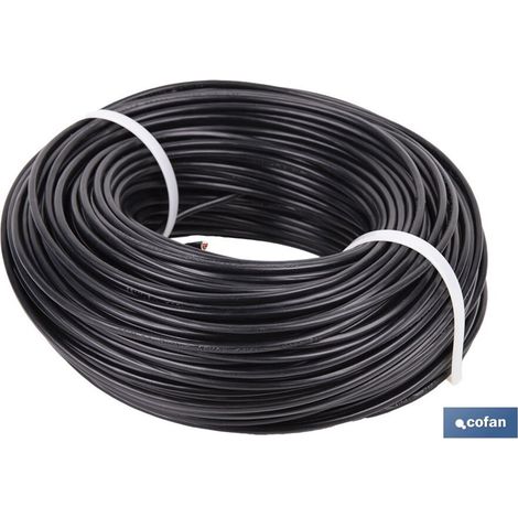 100-Meter-Rolle flexibles Kabel H07V-K 1x4mm², ummantelt mit schwarzem PVC
