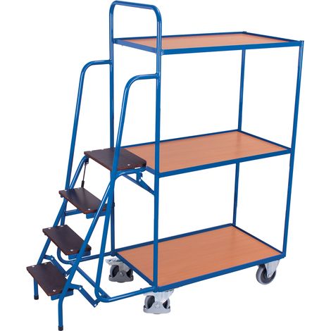 VARIOfit Kommissionierwagen mit 3 Ladeflächen hoch