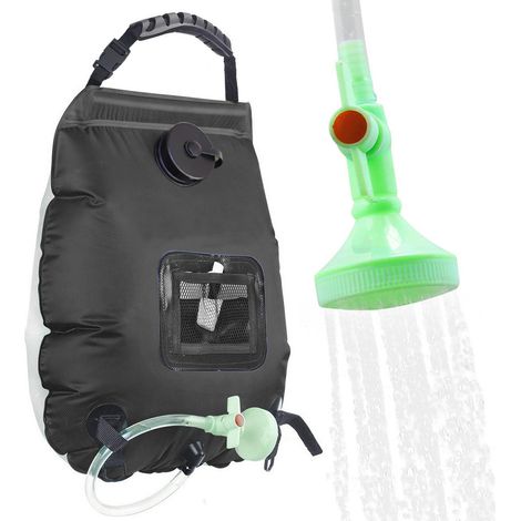Universelle Solardusche 20 Liter abnehmbares Solar-Badeset mit Duschkopf und Schlauch Tasche für Camping, Zuhause, Reisen, Hütte (1/5)