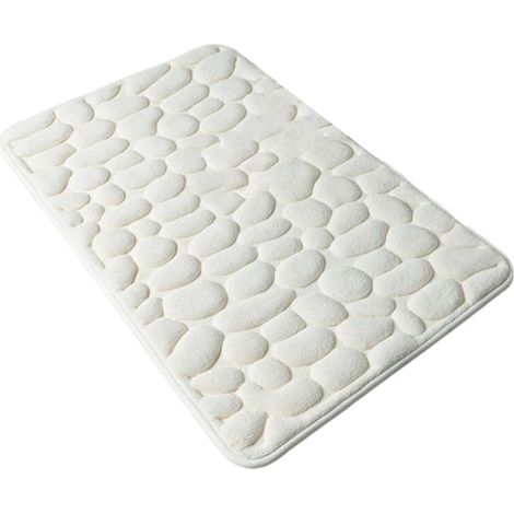 Tapis de sol motif galets - Antidérapant et absorbant - Pour salle de bain et entrée