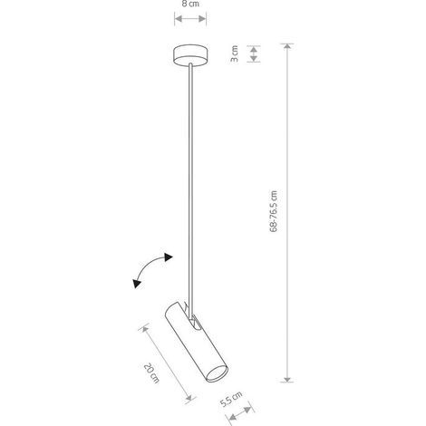 [GEBRAUCHT] B-Ware Nowodvorski-Lighting Deckenstrahler Spot Eye Super Lampe Schiene Höhe 76 cm (1/2)