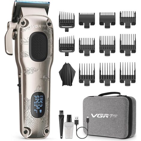 Men's Professional Hair Clipper, Cordless Men's Hair Clipper with Case, Electric Cutting Kit for Home (1/5)