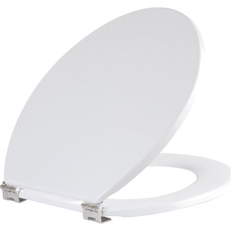 Olfa – Abattant WC double compact 40 x 36 cm – Charnières inox 18/10 – Vissage par le dessus avec vis 6 pans – Surface lisse et non poreuse