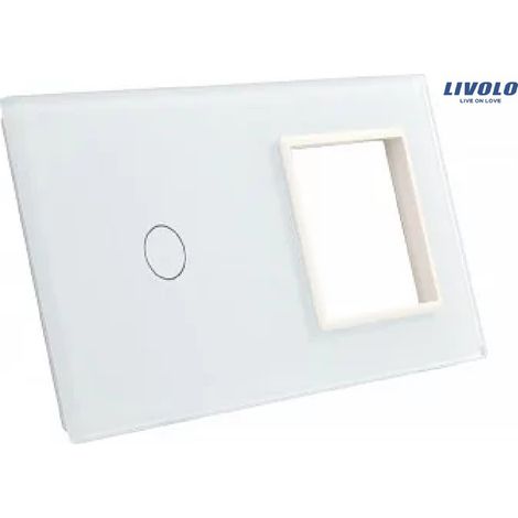 Livolo pannello in vetro bianco doppio interruttore 701G-61 1+ gn (1/3)