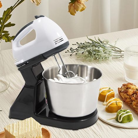 Robot pâtissier, mixeur à pâte, 1,7 l, pétrisseur, pétrisseur, 7 vitesses réglables, mini mélangeur à crème d'œufs, fouet, fouet avec prise européenne, 220-240 V (1/5)