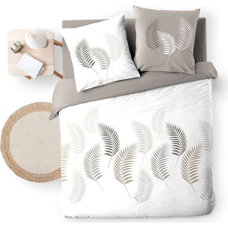Parure de lit 2 places 100% coton LAZY (1/5)