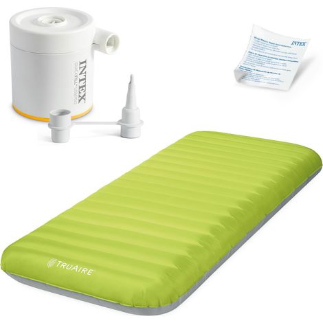 INTEX Materasso Campeggio Singolo TPU Verde 76cm x 191cm x 17cm (1/5)