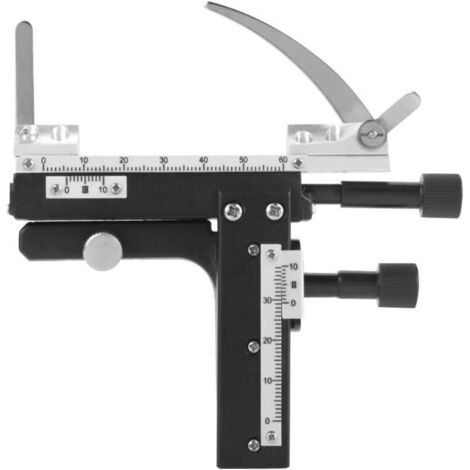 Platine mobile mécanique X-Y pour microscope, platine mobile manuelle mesurant 14,5 cm × 16 cm de hauteur pour microscope (1/4)