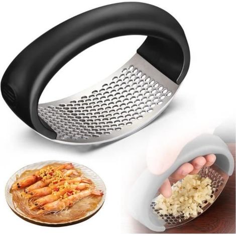 Presse ail inox, 2024 New Éplucheur d'ail professionnel, Dispositif de Cuisson, Coupe-ail, Presse-ail à bascule utilisé légumes - (1/4)
