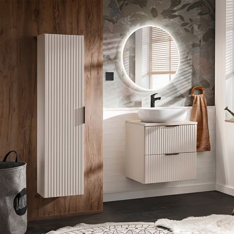 Conjunto de muebles con lavabo individual 60cm y columna Adriel Cachemira (1/4)