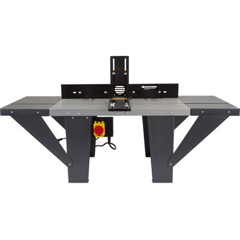 Eberth – Table de fraisage pour défonceuse 1030 x 360 mm – Aluminium moulé – Interrupteur d'urgence – Hauteur de travail 280 mm