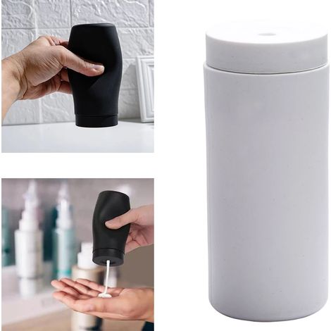 Flüssigspenderflasche zum Aufdrücken, leere Flasche für Lotion, Shampoo, Gewürze, Reiseflaschen, Silikon-Seifenspender – AquaForge