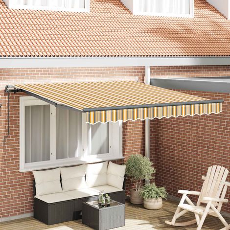 Toldo Retráctil Manual Multicolor 350 x 250 cm tela