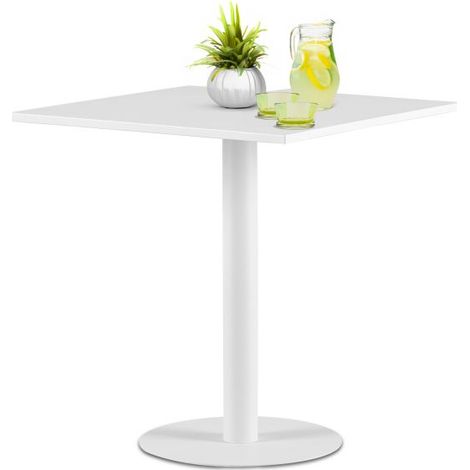 Mesa de exterior Glot Blanco 70cm (ancho) x 73cm (alto) (1/5)