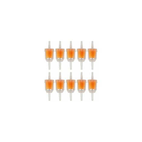 10 filtros de combustible universales, filtro de combustible rápido para gasolina de 6-8 mm - Crezuo