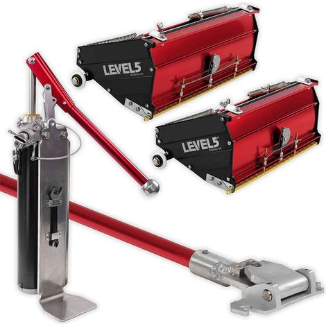 LEVEL5 Finishing Set Flat Box Mega 10" und 12" Ladepumpe Drywall 42" Griff 4-628