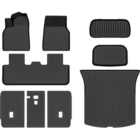 Alfombrillas para el suelo, compatibles con Tesla Model Y, impermeables e inodoras, 9 unidades. (1/2)