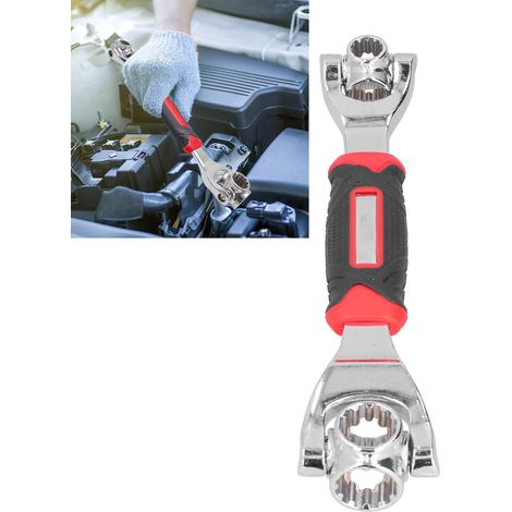 Clé Universelle Multifonction 48 en 1 avec tête rotative 360° - Manomètre Double Système Métrique/Imperial (Carbon Steel, 484g) (1/5)