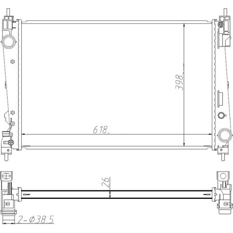Radiateur, refroidissement du moteur NRF 550005 FIAT 51808364 51840476 51897080