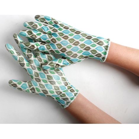 36x Grüner Jan Damen Handschuhe Nitril Gartenarbeit Montage Schutz Mechaniker (1/5)