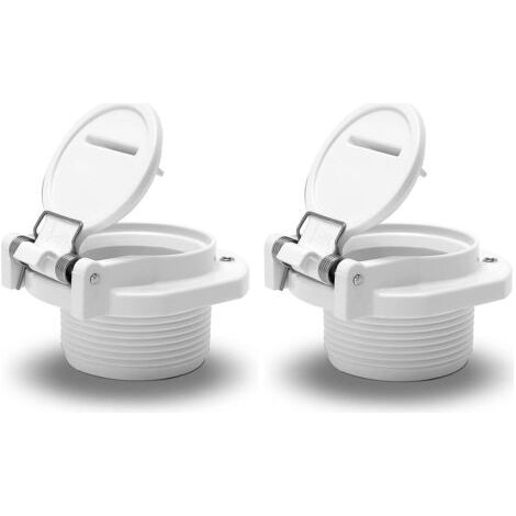 Applicable Lot de 2 fixations murales de sécurité pour aspirateur de piscine à rotation libre W400BWHP, W400BLGP, GW9530 - Blanc (1/5)