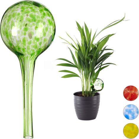 Set mit 2 Glas-Gießkugeln, Ø 6 cm, Stiel 9 cm, Wasserspender, für Zimmerpflanzen (1/5)