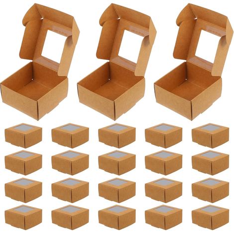 50 pièces de cartons d emballage en papier avec fenêtre de