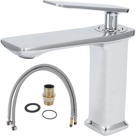 Mitigeur lavabo style nordique, robinet à long levier, un trou, eau chaude/froide, raccord G9/16, pour salle de bain